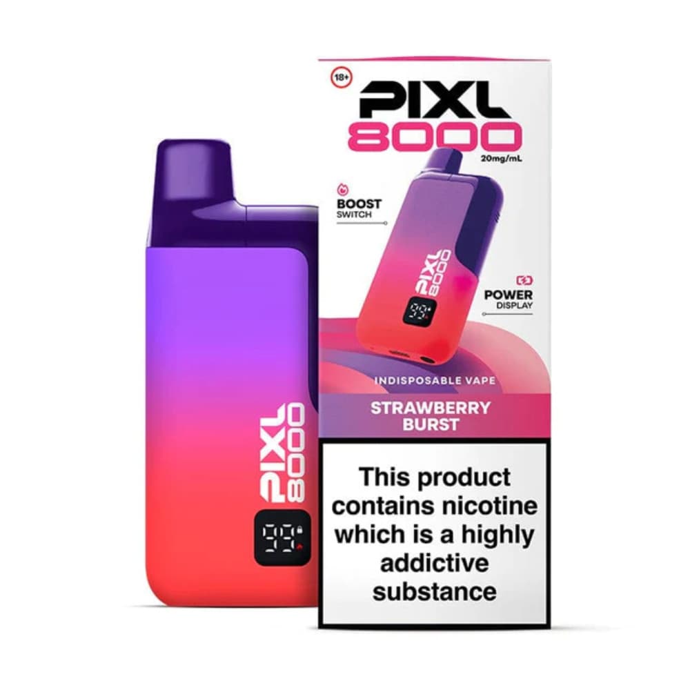  Strawberry Burst Pixl 8000 Prefilled Vape Kit Box of 5