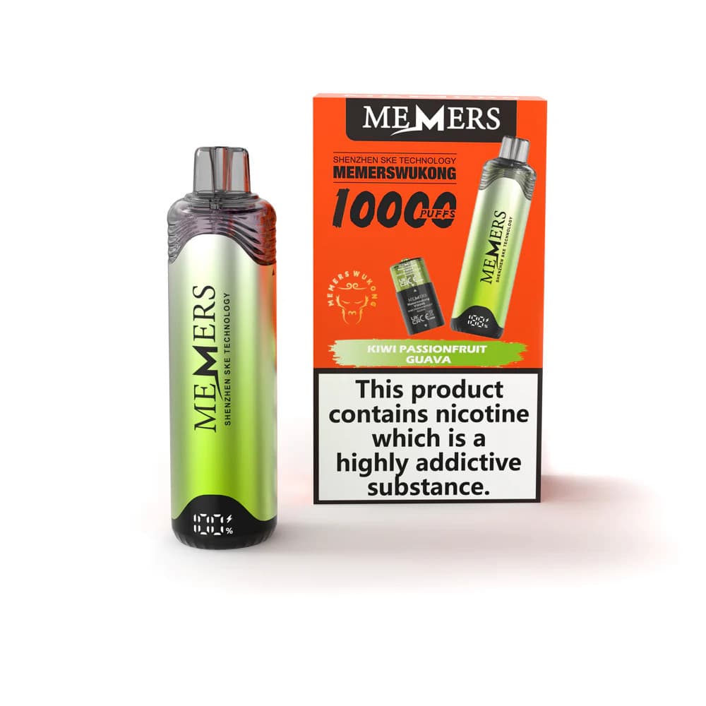  Kiwi Passionfruit Guava Memers Wukong V10000 Vape Kit Box of 5