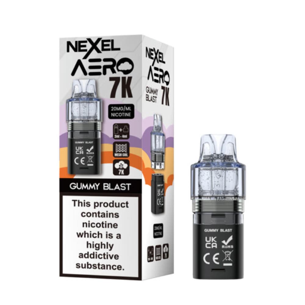  Gummy Blast Nexel Aero 7k Prefilled Pods Pack of 10