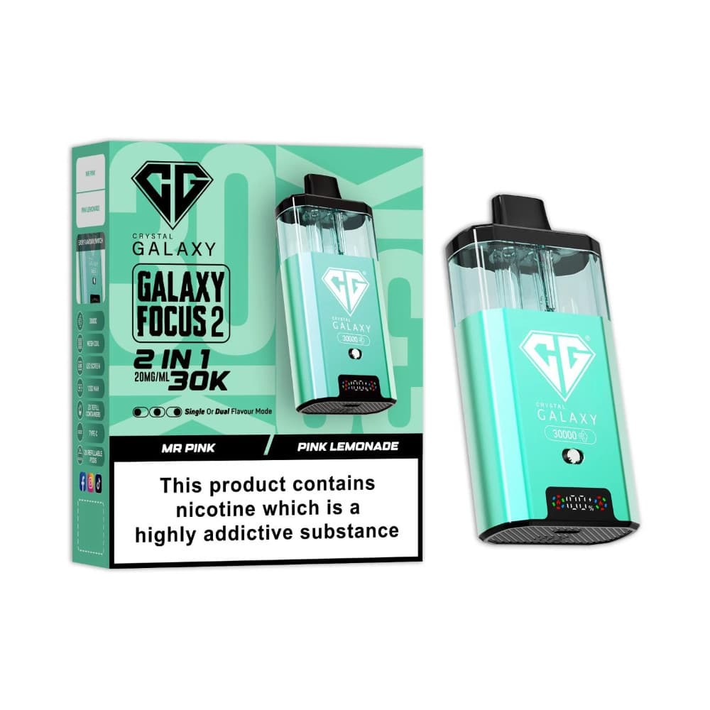  Mr Pink/Pink Lemonade Crystal Galaxy 30k Focus 2 Vape Kit Box of 5