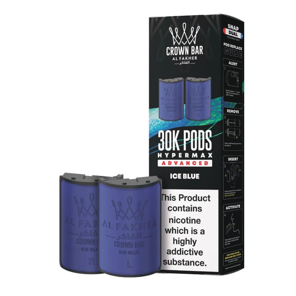  Ice Blue Al Fakher 30k Hypermax Pods Pack of 5
