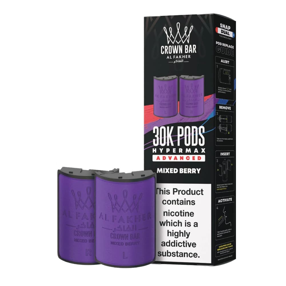  Mixed Berry Al Fakher 30k Hypermax Pods Pack of 5