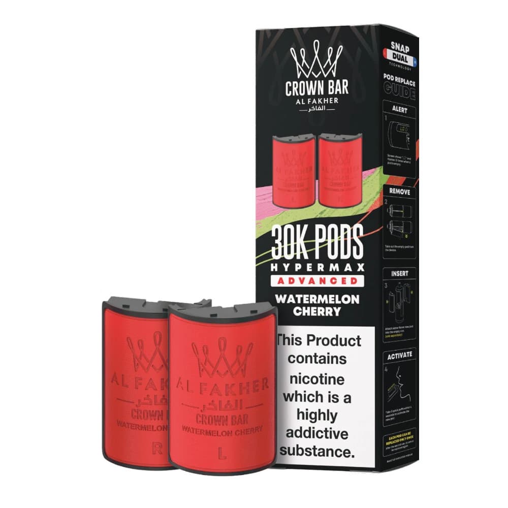  Watermelon Cherry Al Fakher 30k Hypermax Pods Pack of 5