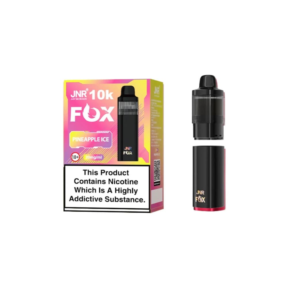  Pineapple Ice JNR Fox 10k Prefilled Pods Pack of 5