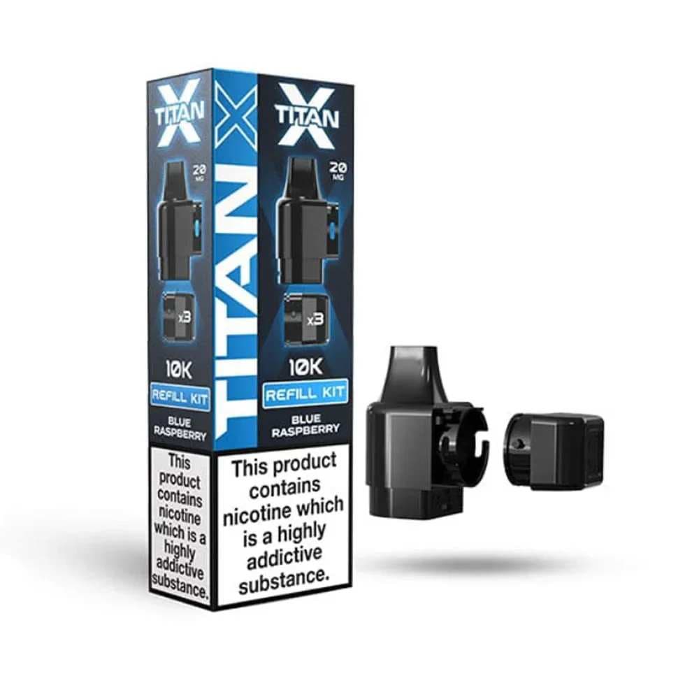  Blueberry Raspberry Titan X 10K Prefilled Pods Pack of 10