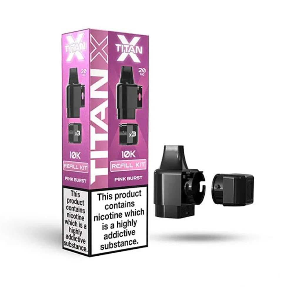  Pink Burst Titan X 10K Prefilled Pods Pack of 10