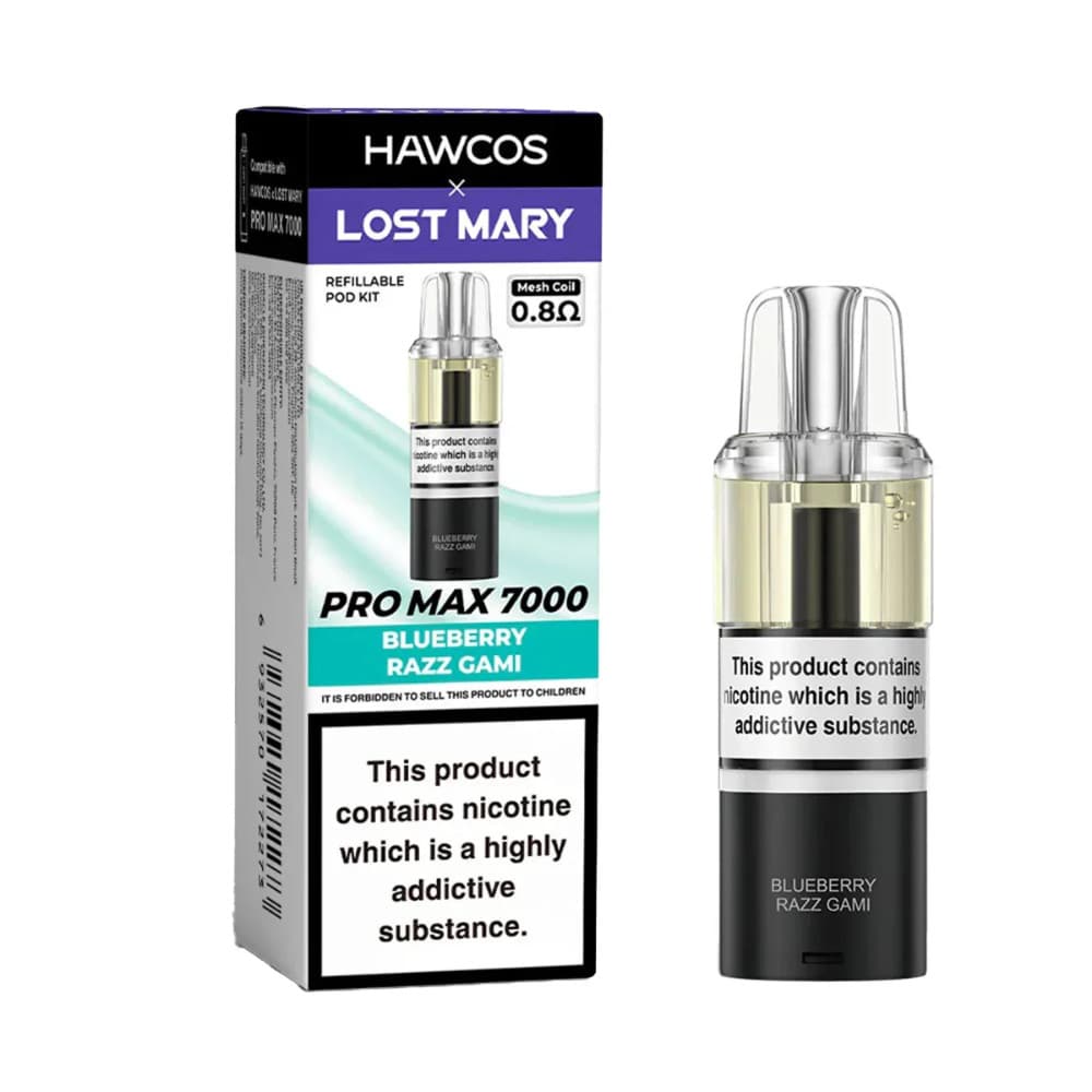  Blueberry Razz Gami Lost Mary Hawcos Pro Max 7000 Pods Pack of 5