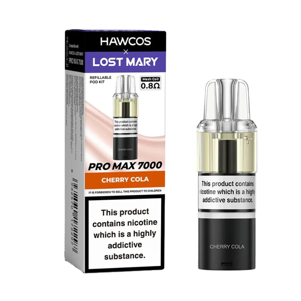  Cherry Cola Lost Mary Hawcos Pro Max 7000 Pods Pack of 5