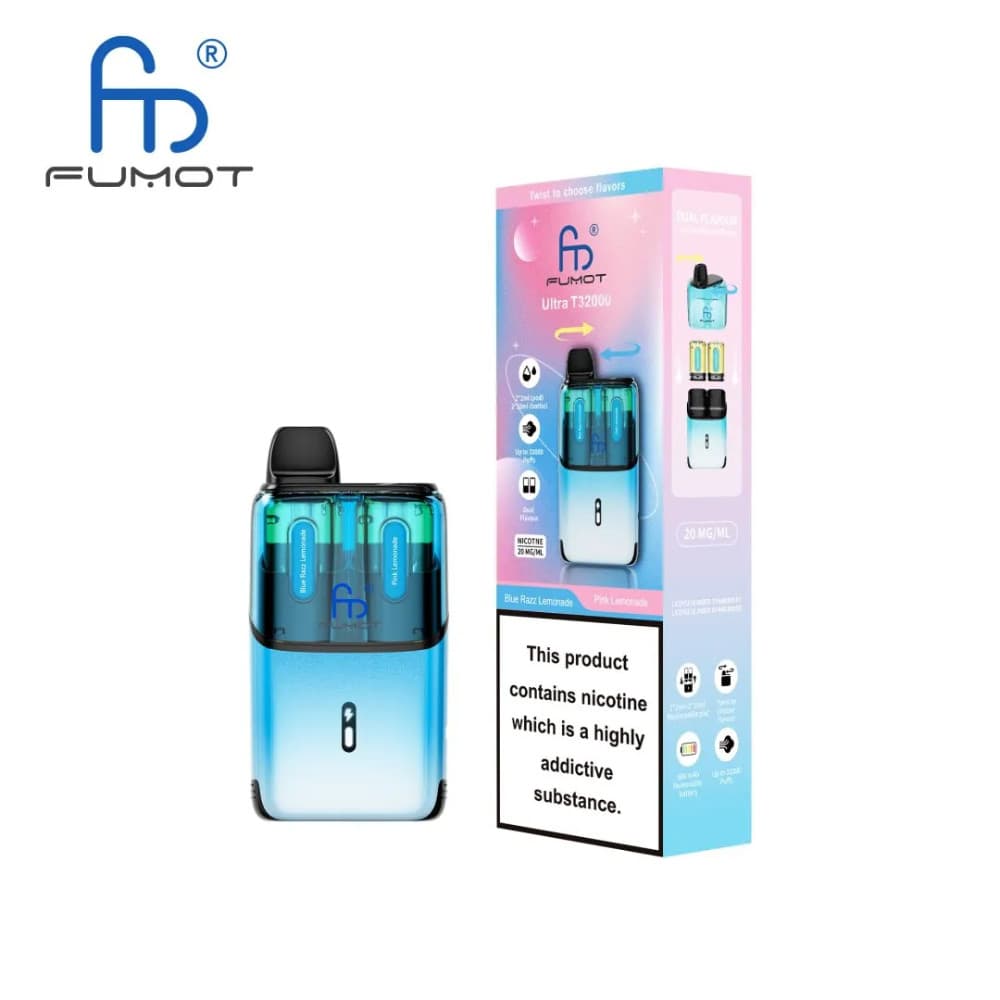  Blue Razz Lemonade / Pink Lemonade RandM Fumot Ultra T32000 Vape Kit Box of 5