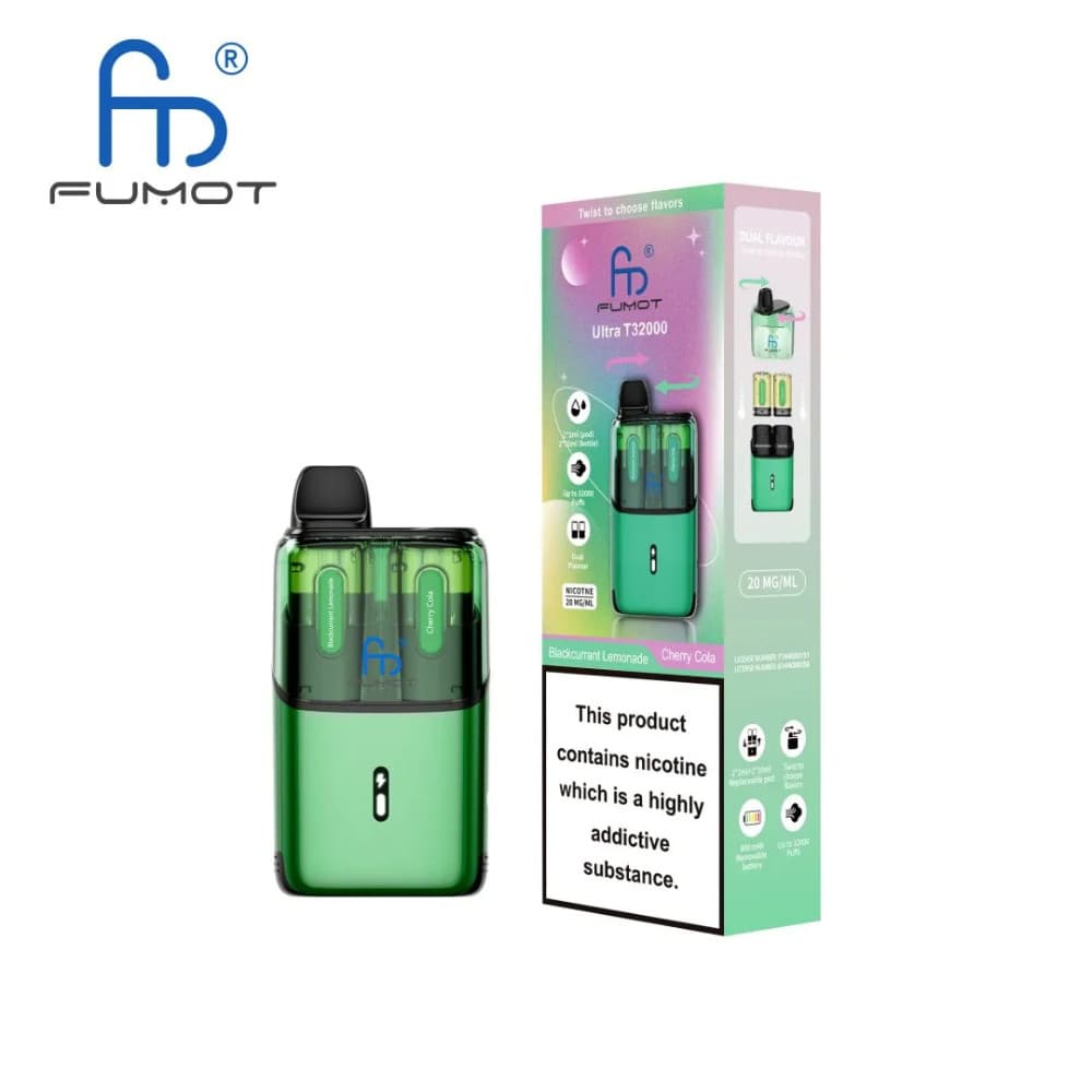  Blackcurrant Lemonade / Cherry Cola RandM Fumot Ultra T32000 Vape Kit Box of 5
