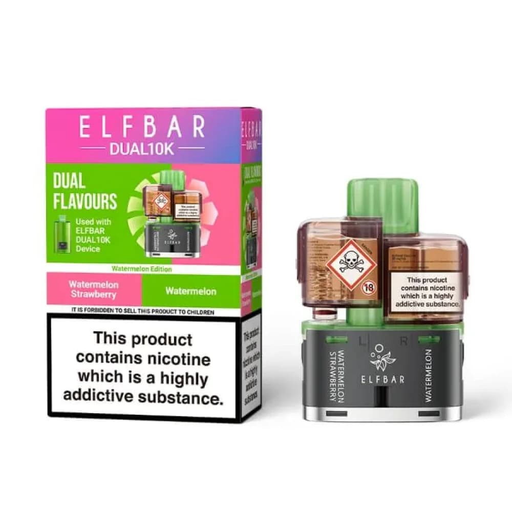  Watermelon Edition Elf Bar Dual 10k Pods Pack of 5