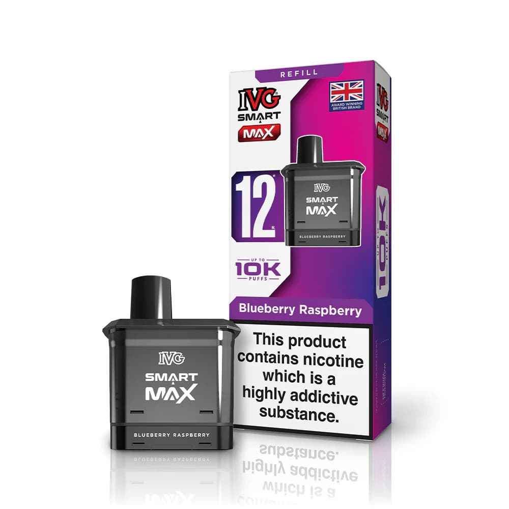  Blueberry Raspberry IVG Smart Max 10k Pods Pack of 5 | Refill Containers