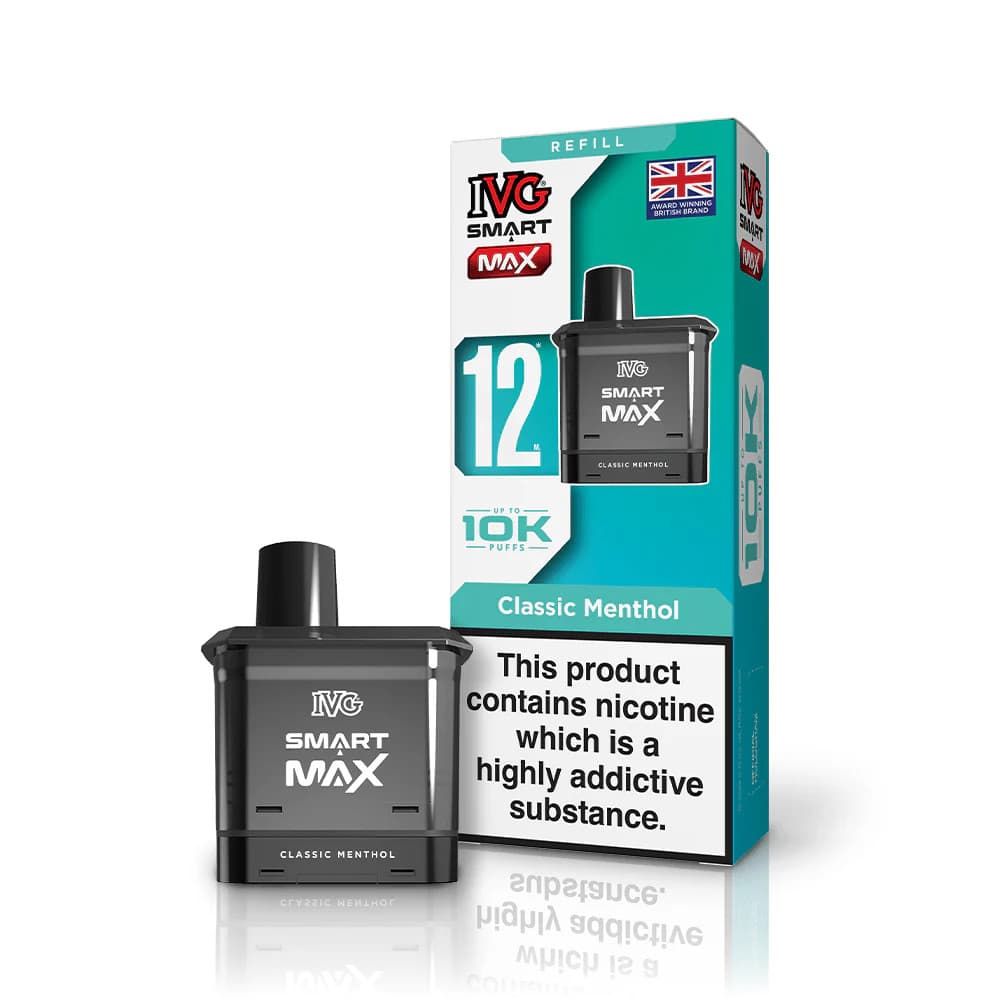  Classic Menthol IVG Smart Max 10k Pods Pack of 5 | Refill Containers