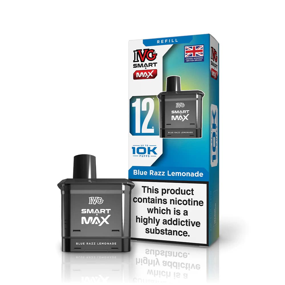  Blue Razz Lemonade IVG Smart Max 10k Pods Pack of 5 | Refill Containers