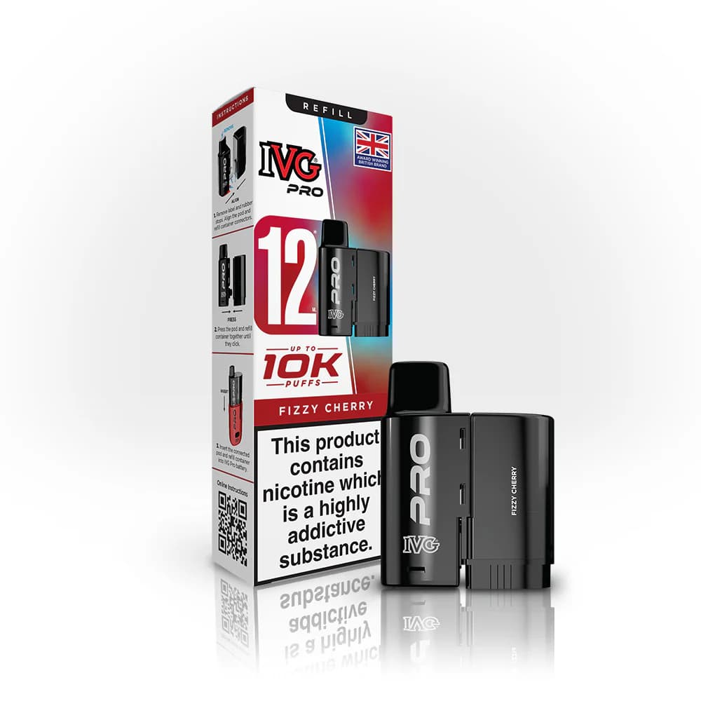  Fizzy Cherry IVG Pro 10K Pods Pack of 5 | Refill Containers