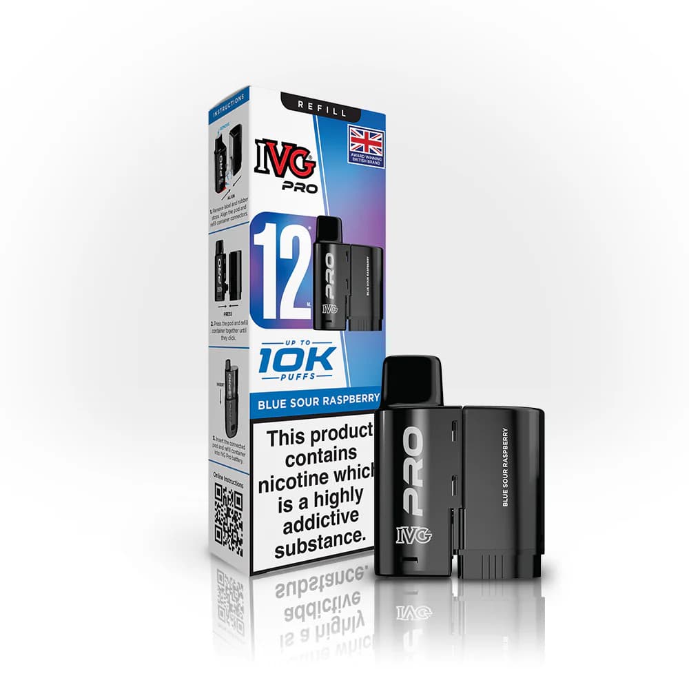  Blue Sour Raspberry IVG Pro 10K Pods Pack of 5 | Refill Containers