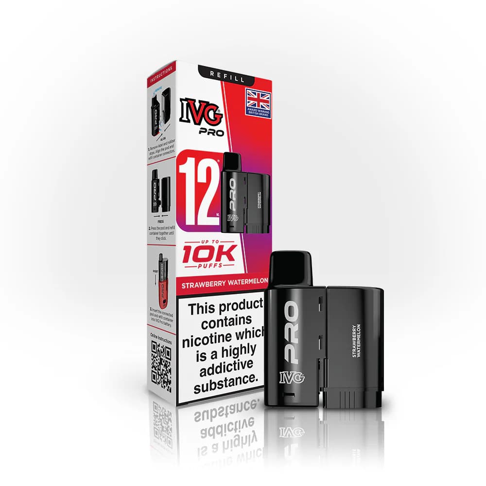  Strawberry Watermelon IVG Pro 10K Pods Pack of 5 | Refill Containers