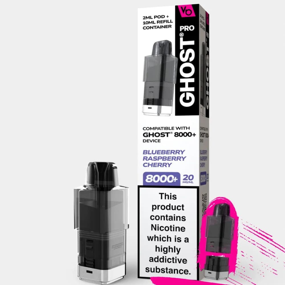  Blueberry Raspberry Cherry Ghost Pro 8000 Pods Pack of 5