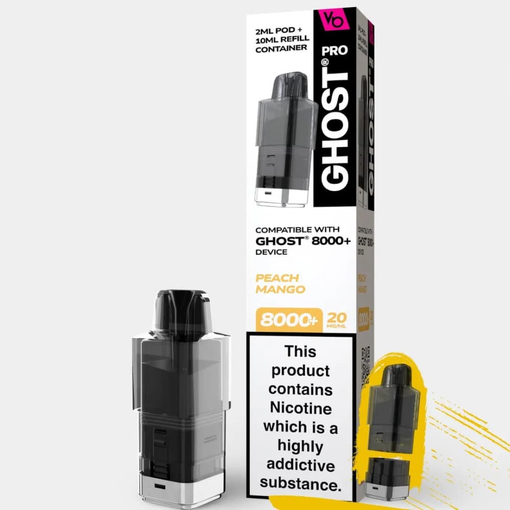  Peach Mango Ghost Pro 8000 Pods Pack of 5