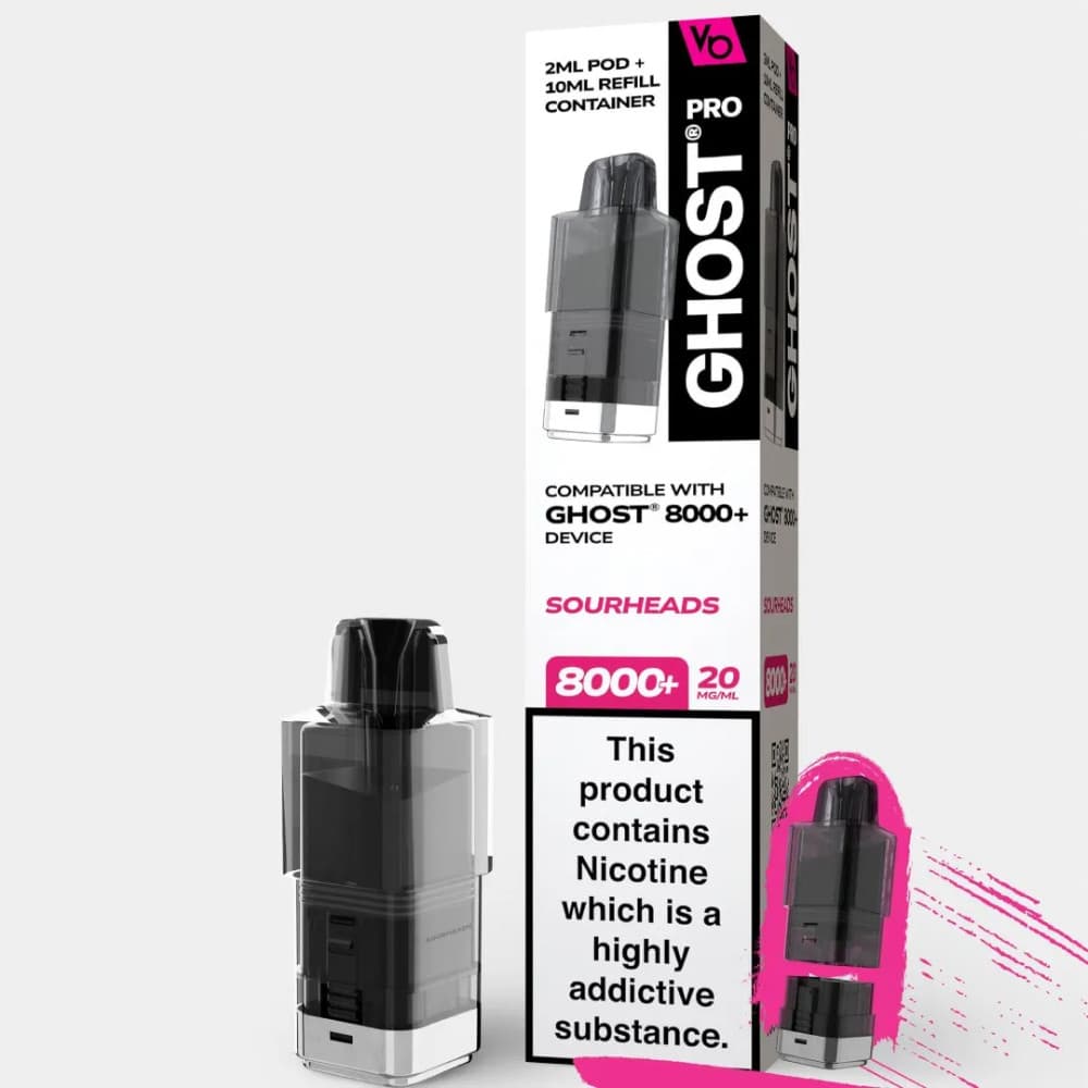  Sourheads Ghost Pro 8000 Pods Pack of 5