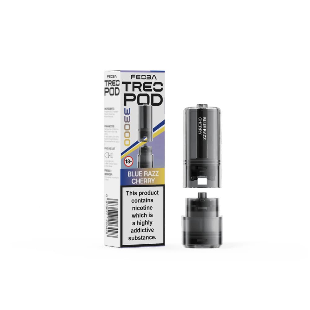  Blue Razz Cherry Feoba Treo 33k Pods Pack of 5