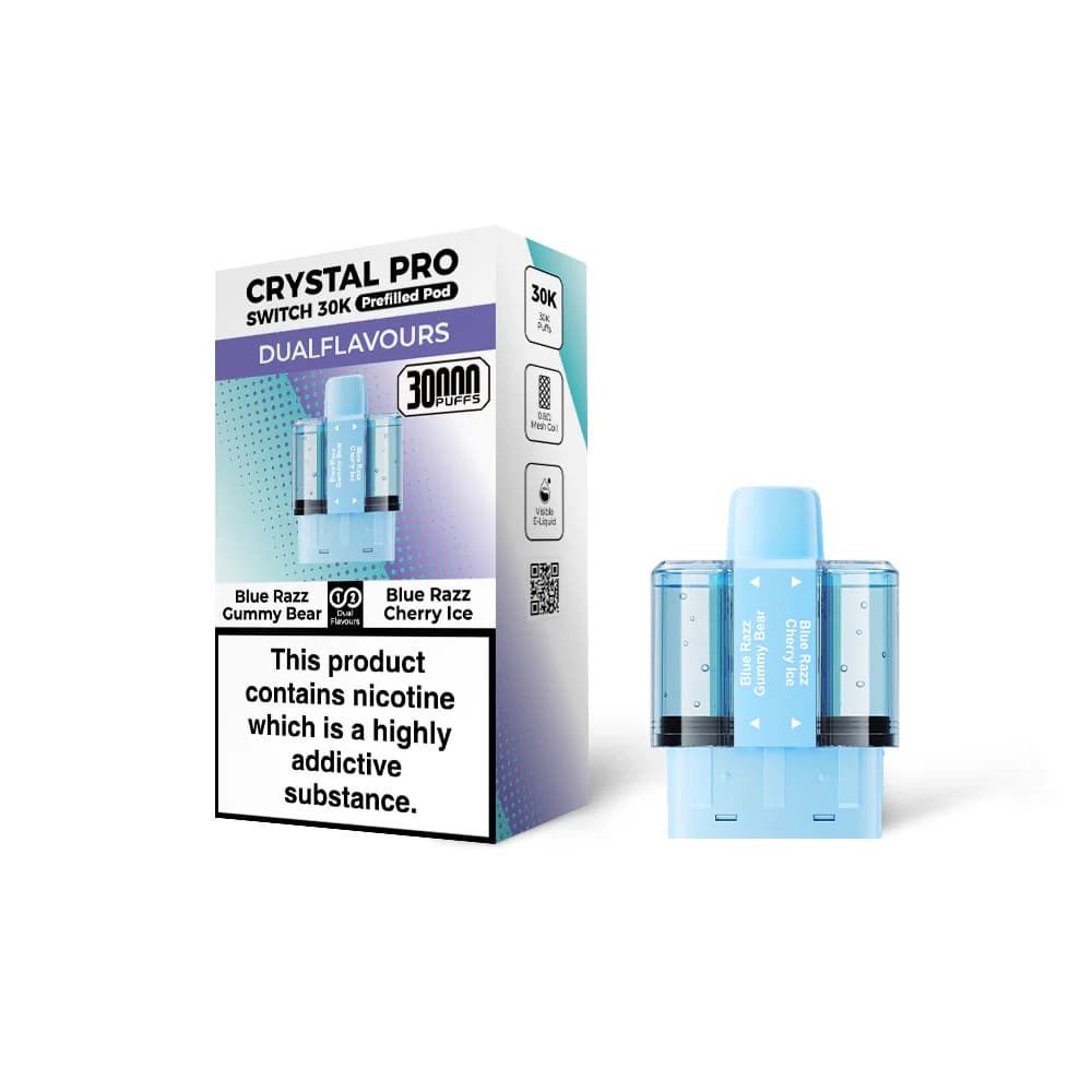  Blue Razz Gummy Bear Crystal Pro Switch 30k Pods Pack of 5