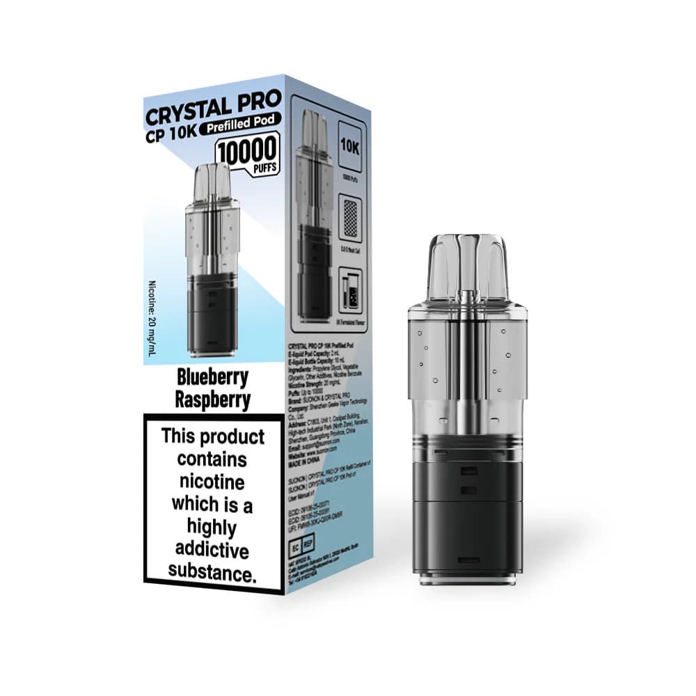  Blue Raspberry Crystal Pro CP 10k Pods Pack of 5