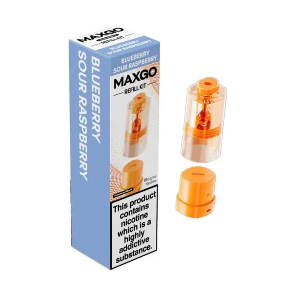  Blue Sour Raspberry Relx Maxgo 33k and 12k Pods Pack of 5