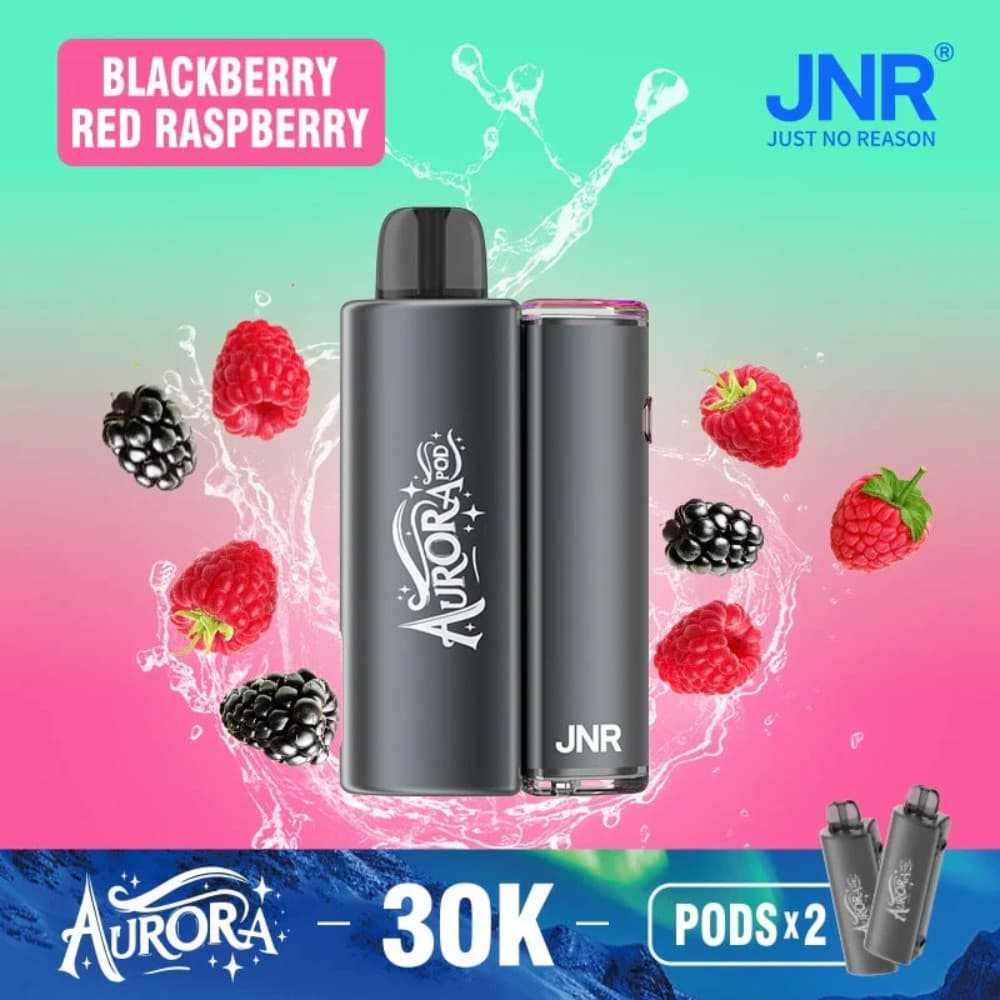  Blackberry Red Raspberry JNR Aurora 30k Prefilled Vape Kit Box of 5