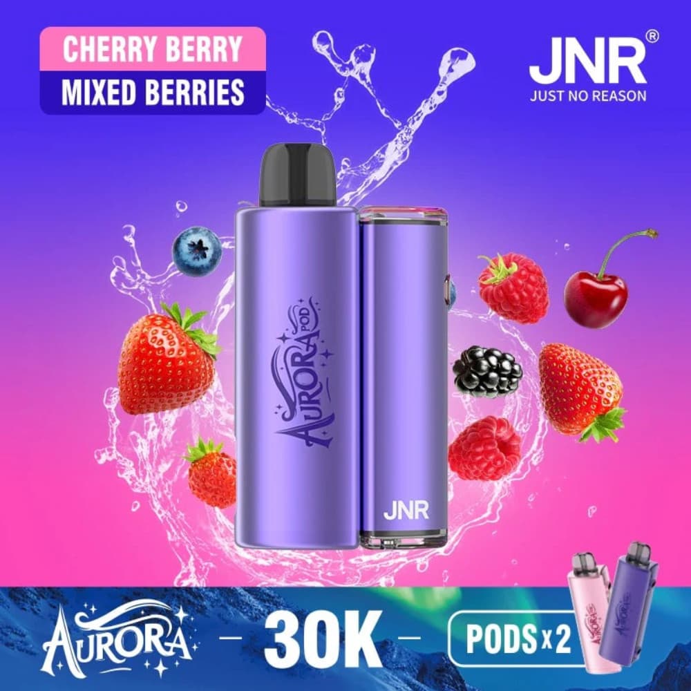  Cherry Berry / Mixed Berries JNR Aurora 30k Prefilled Vape Kit Box of 5