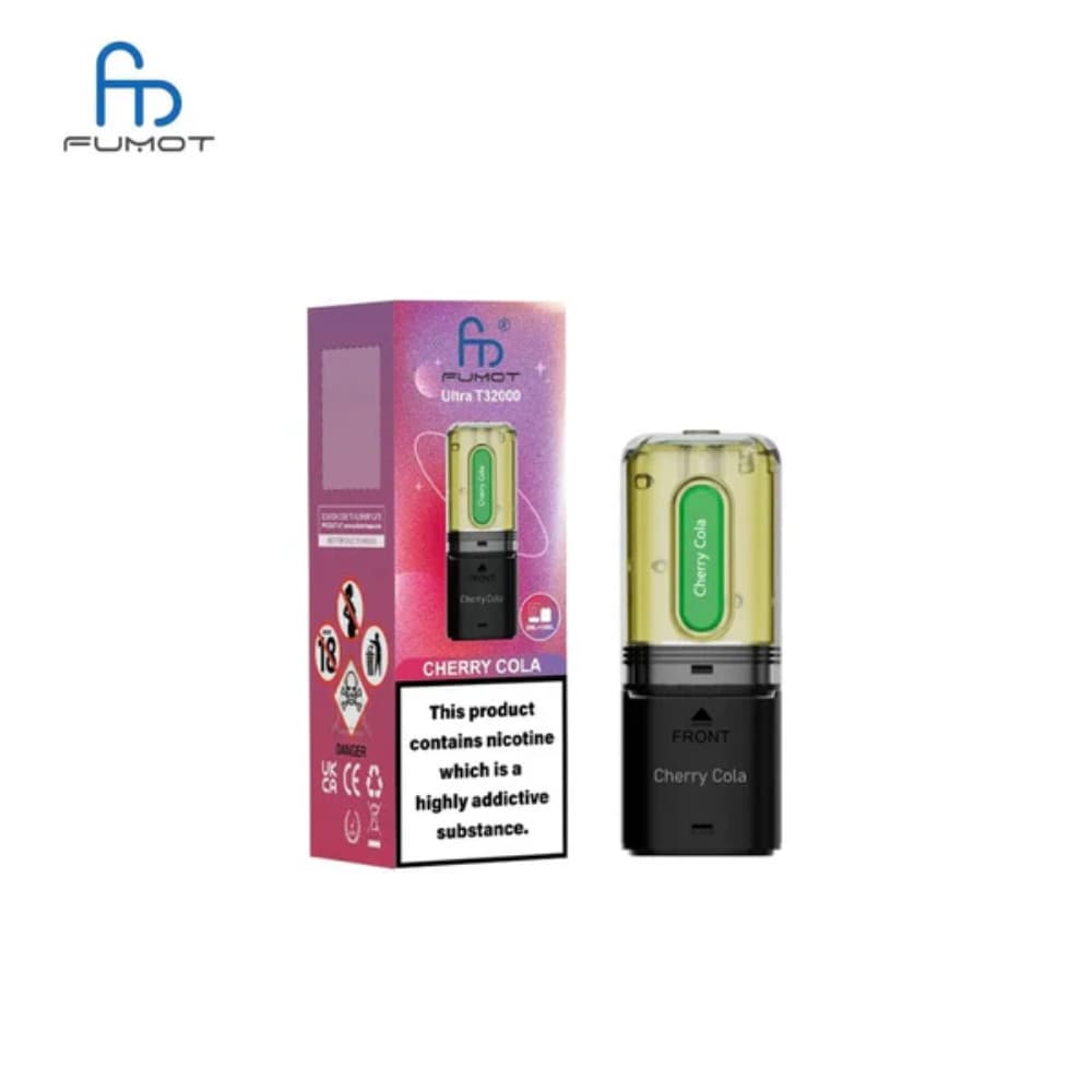 Cherry Cola RandM Fumot T32000 Ultra Pods Pack of 5