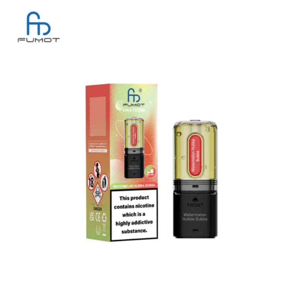  Watermelon Hubbla Bubbla RandM Fumot T32000 Ultra Pods Pack of 5