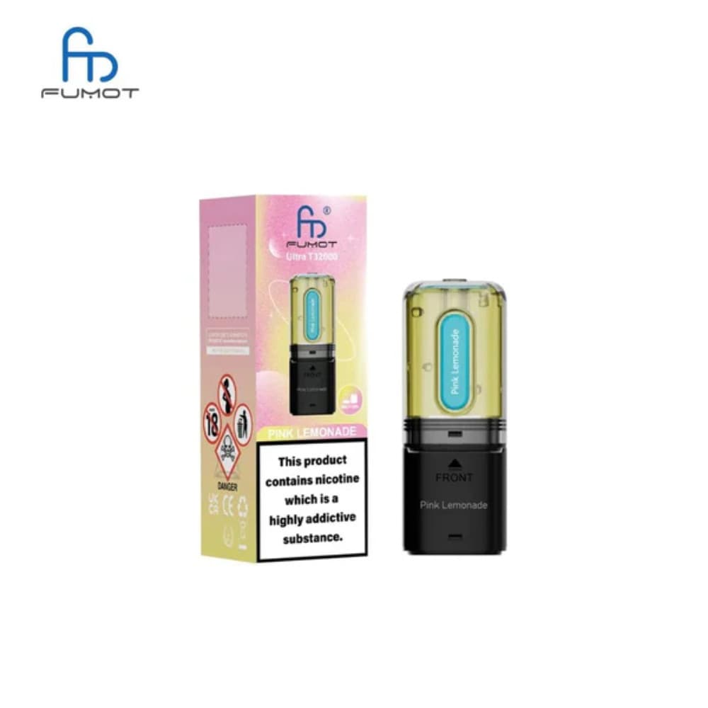  Pink Lemonade RandM Fumot T32000 Ultra Pods Pack of 5