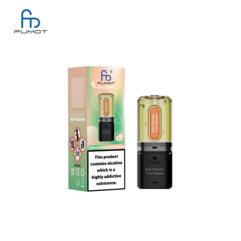 Kiwi Passionfruit Guava RandM Fumot T32000 Ultra Pods Pack of 5
