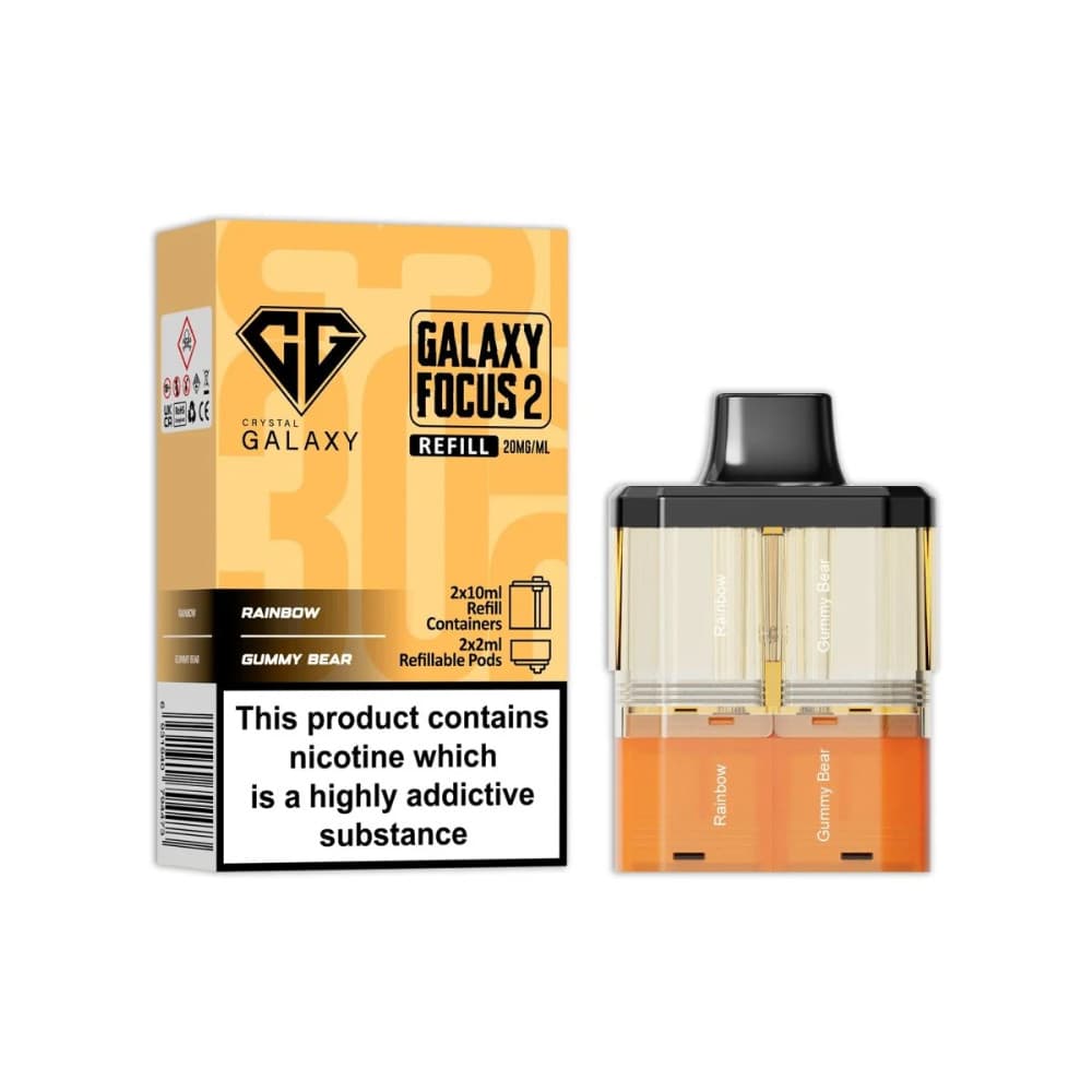  Rainbow / Gummy Bear Crystal Galaxy 30k Focus 2 Pods Pack of 5
