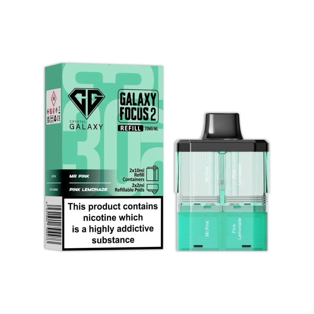  Mr Pink / Pink Lemonade Crystal Galaxy 30k Focus 2 Pods Pack of 5