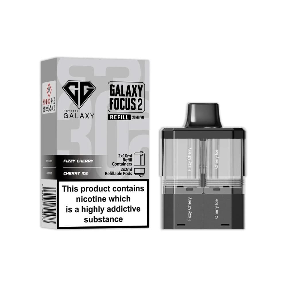  Fizzy Cherry / Cherry Ice Crystal Galaxy 30k Focus 2 Pods Pack of 5