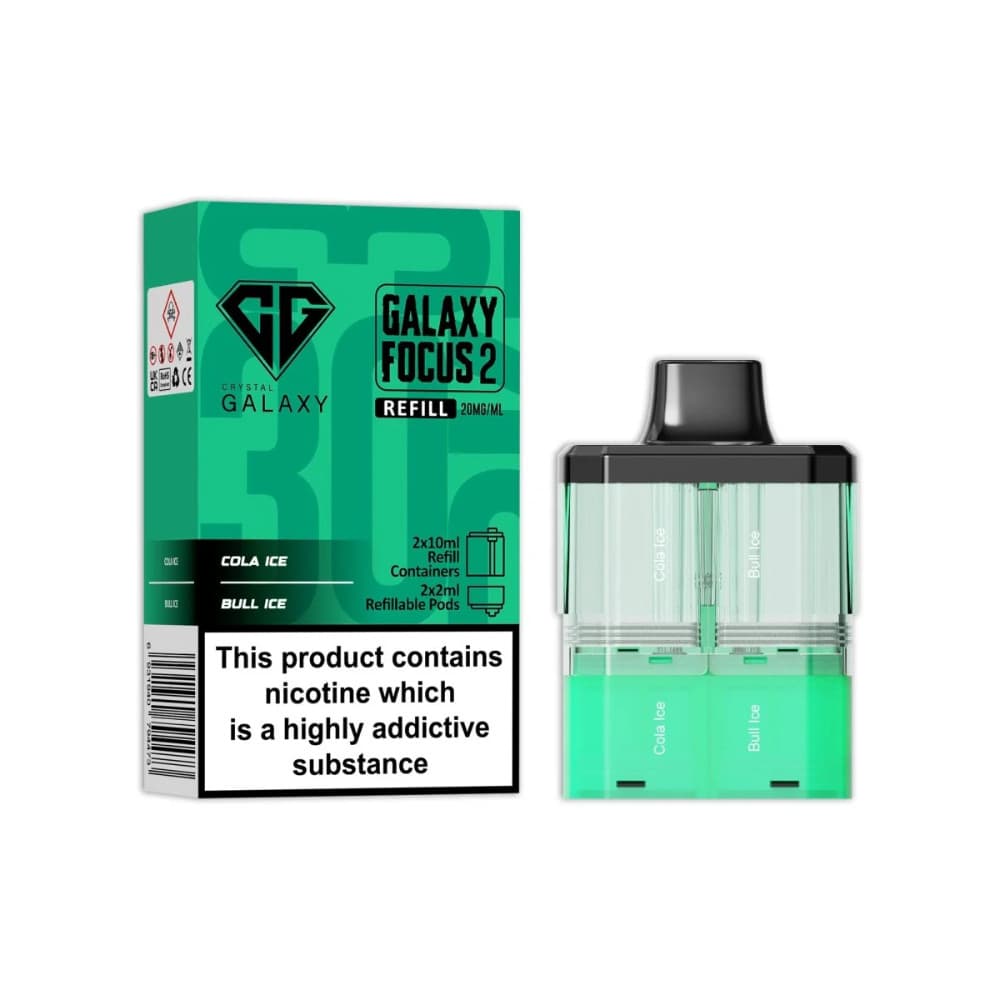  Cola Ice / Bull Ice Crystal Galaxy 30k Focus 2 Pods Pack of 5