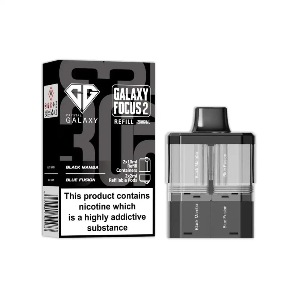  Black Mamba / Blue Fusion Crystal Galaxy Focus 6k Pods Pack of 5