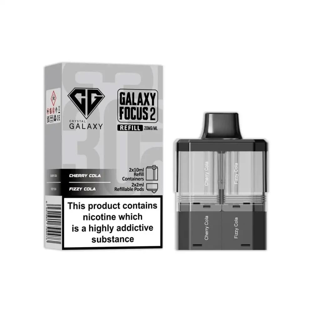  Cherry Cola / Fizzy Cola Crystal Galaxy Focus 6k Pods Pack of 5