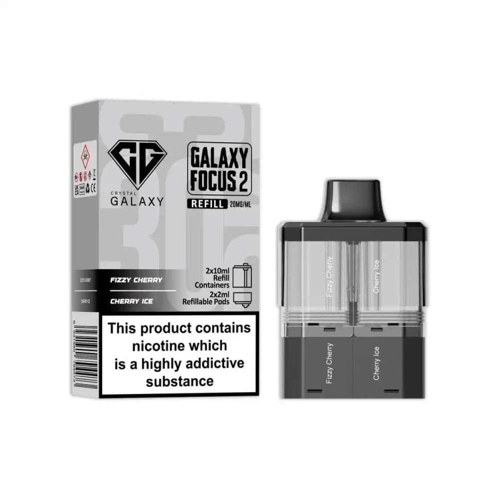  Fizzy Cherry / Cherry Ice Crystal Galaxy Focus 6k Pods Pack of 5