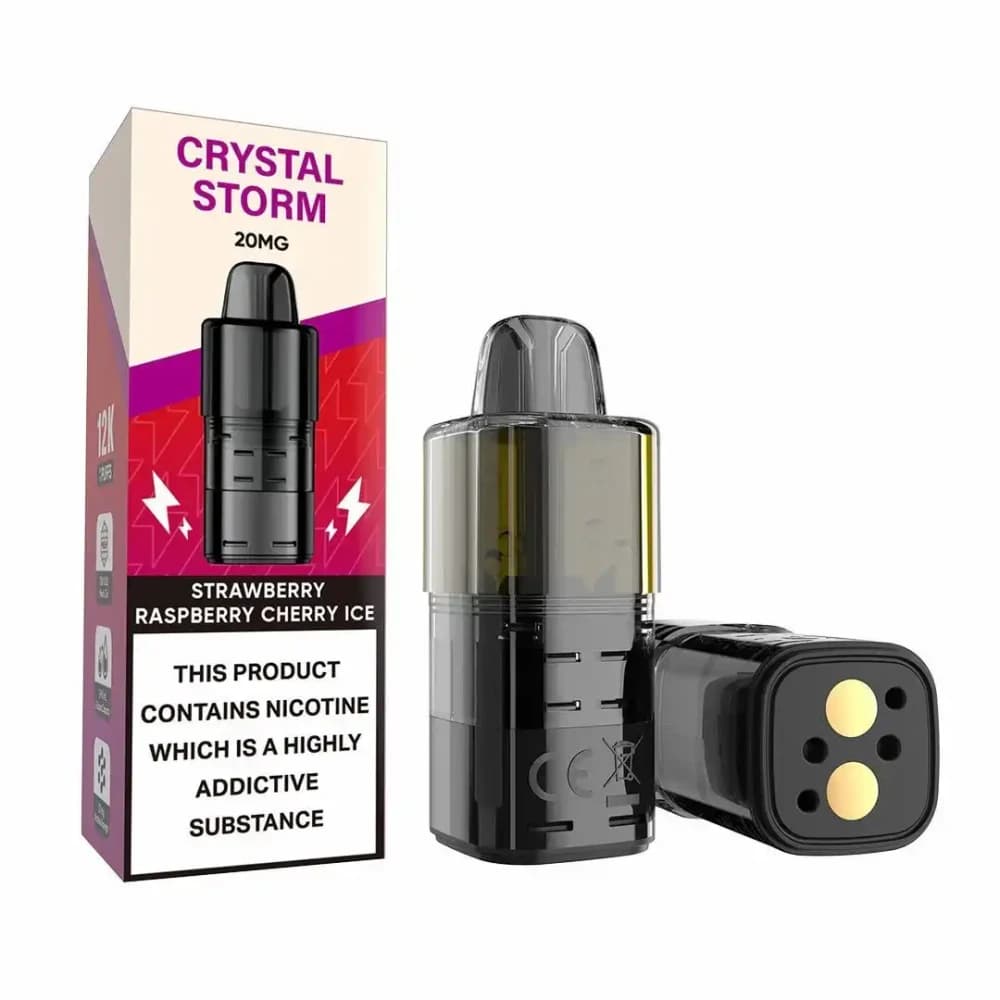  Strawberry Raspberry Cherry Ice Crystal Strom Bar 12k Pods Pack of 5