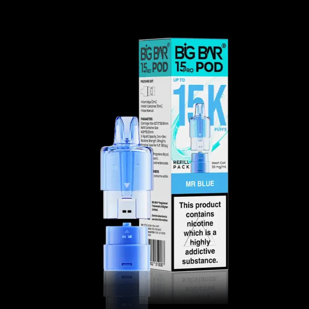  Mr Blue Big Bar Pro 15k Pods Pack of 5