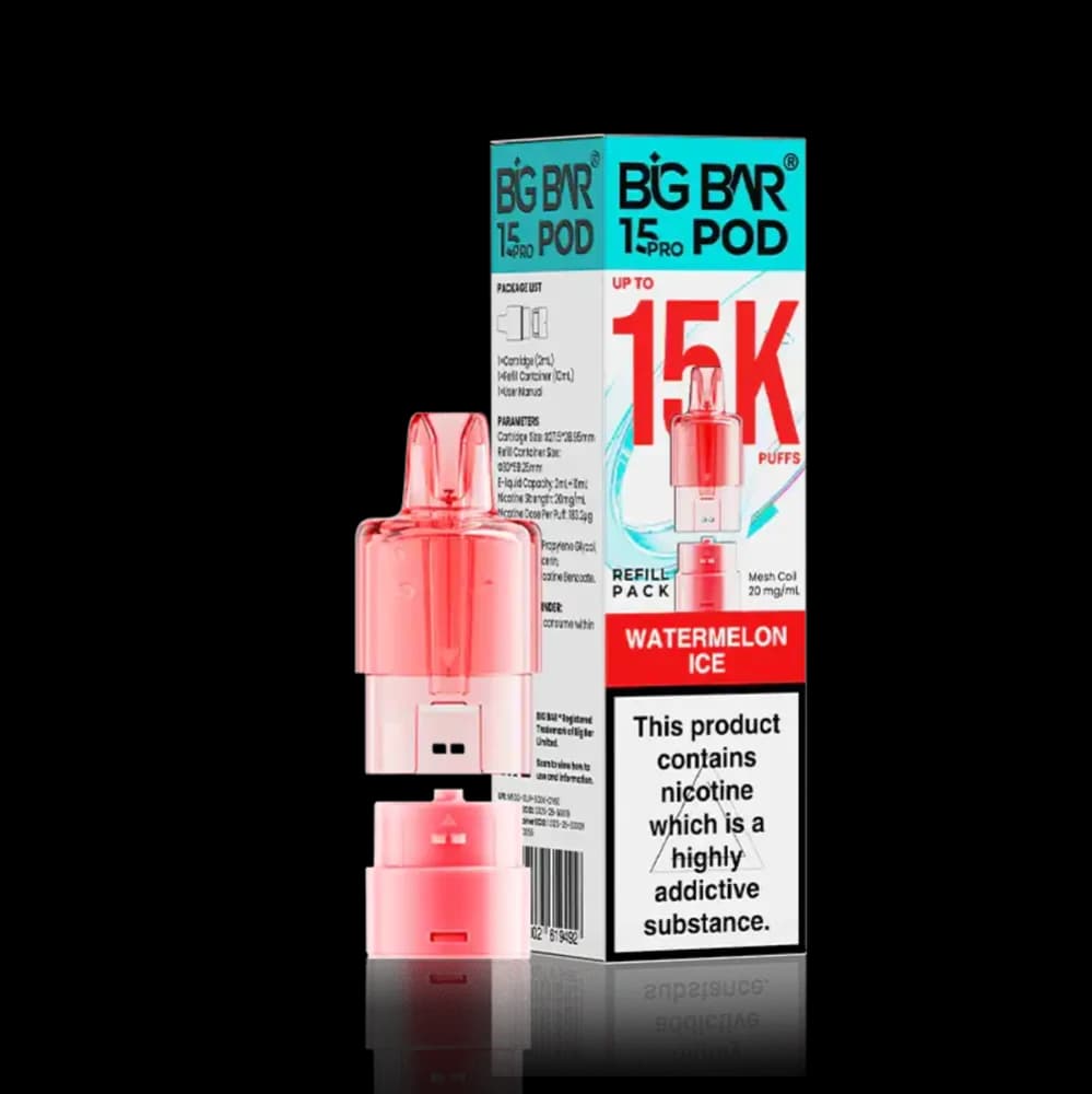  Watermelon Ice Big Bar Pro 15k Pods Pack of 5