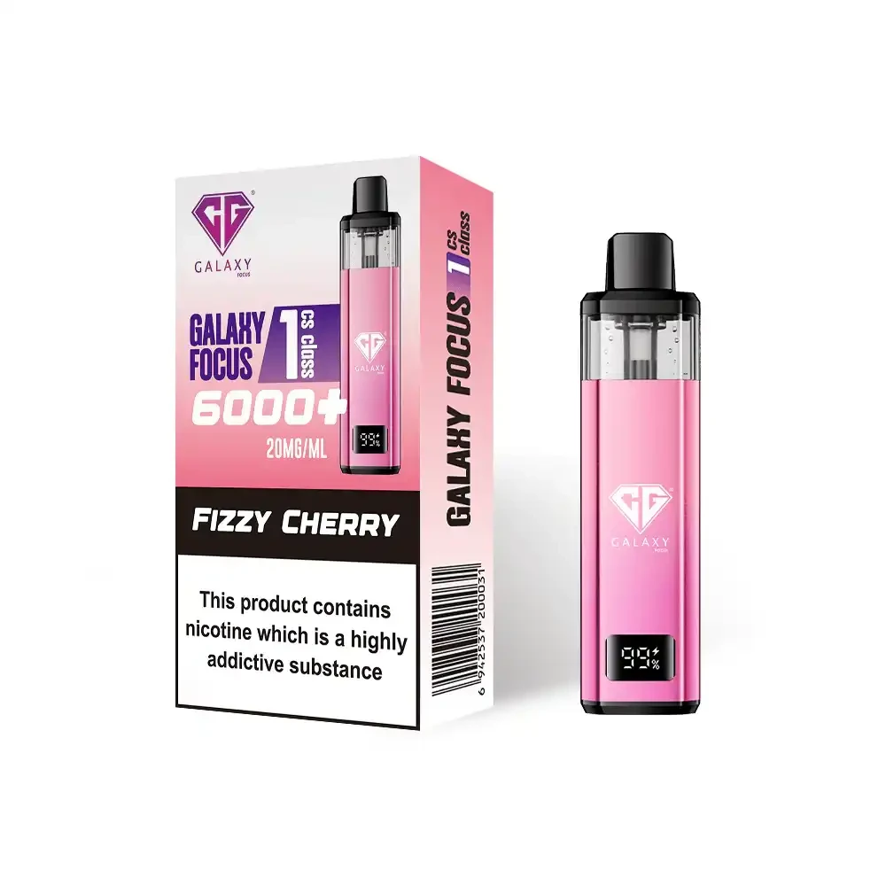  Fizzy Cherry Crystal Galaxy Focus 6k Vape Kit Box of 5
