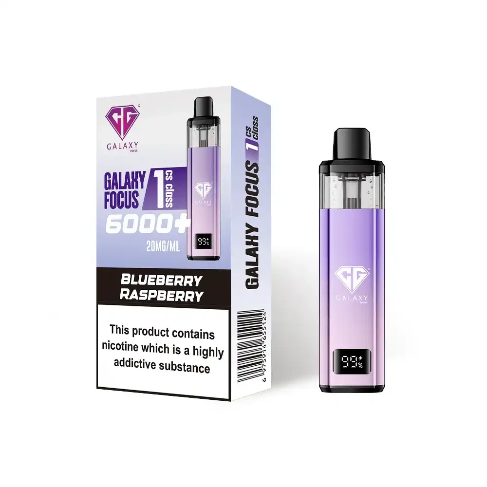  Blackberry Raspberry Crystal Galaxy Focus 6k Vape Kit Box of 5