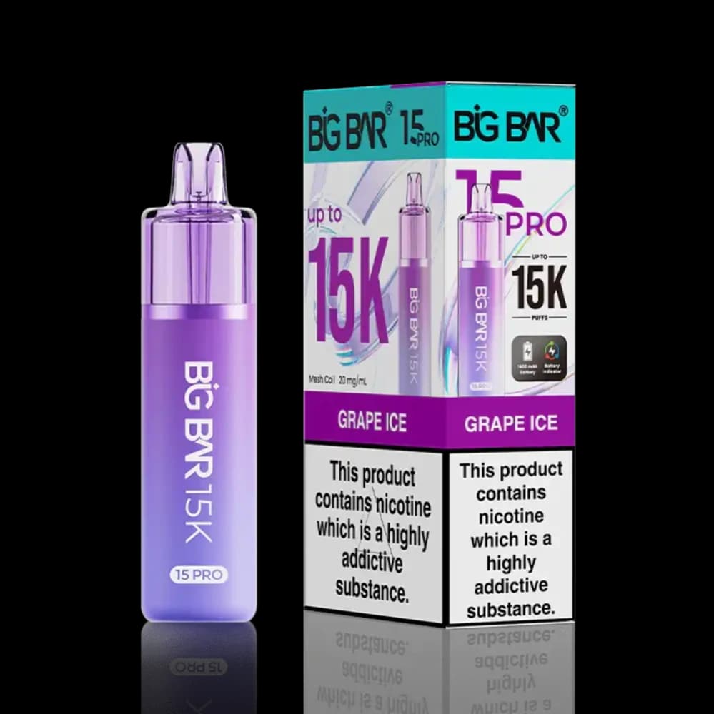  Grape Ice Big Bar Pro 15k Vape Kit Box of 5