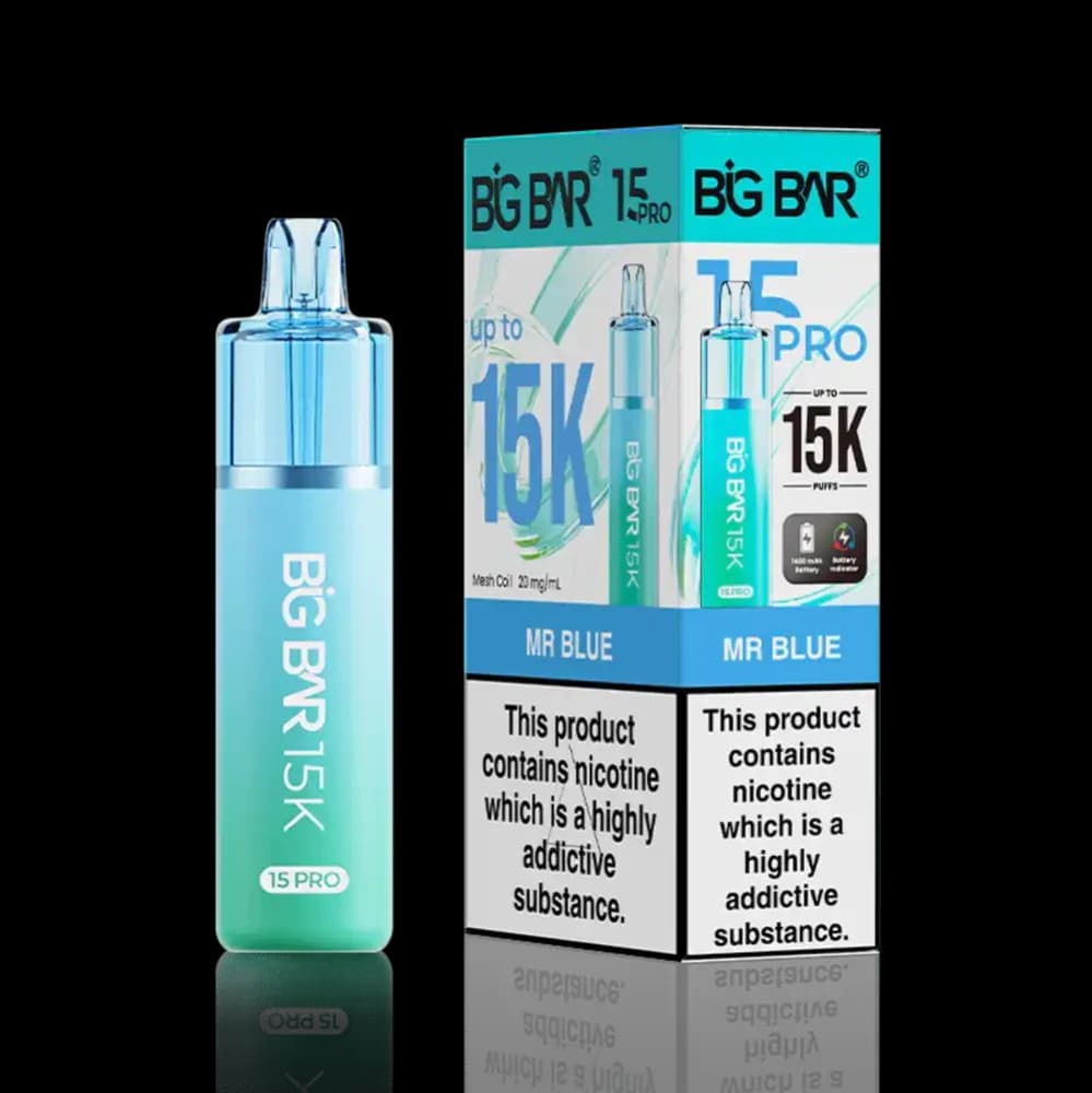  Mr Blue Big Bar Pro 15k Vape Kit Box of 5