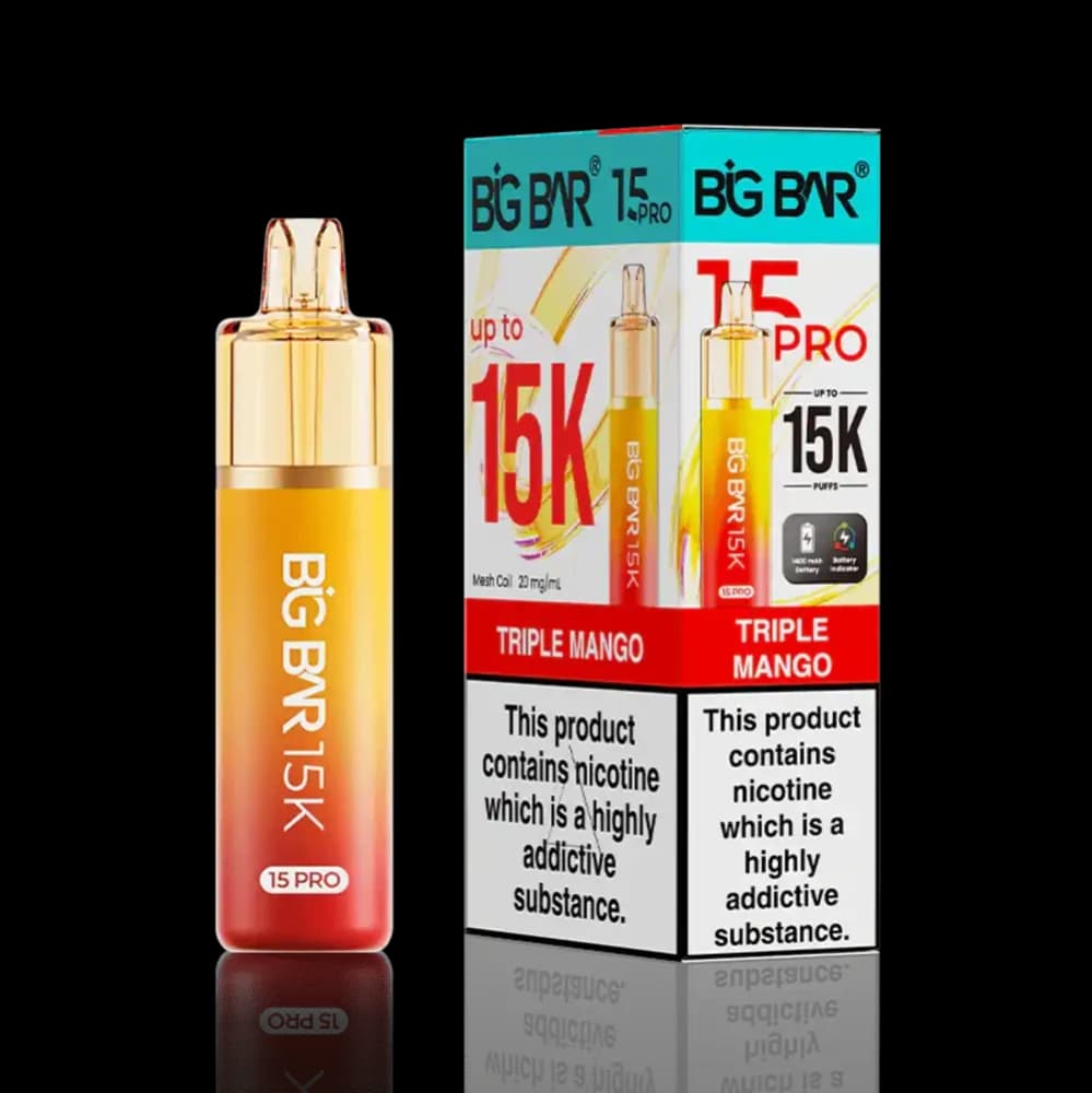  Triple Mango Big Bar Pro 15k Vape Kit Box of 5