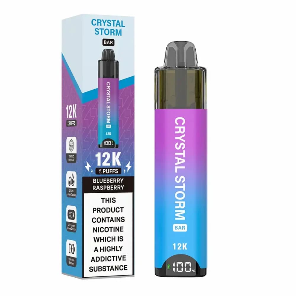  Blueberry Raspberry Crystal Strom Bar 12k Vape Kit Box of 5